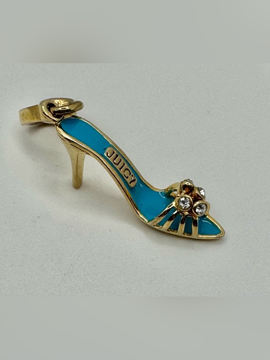 Juicy Couture Jewelry - Juicy Couture Gold-Tone High Heel Charm with Turquoise Enamel
